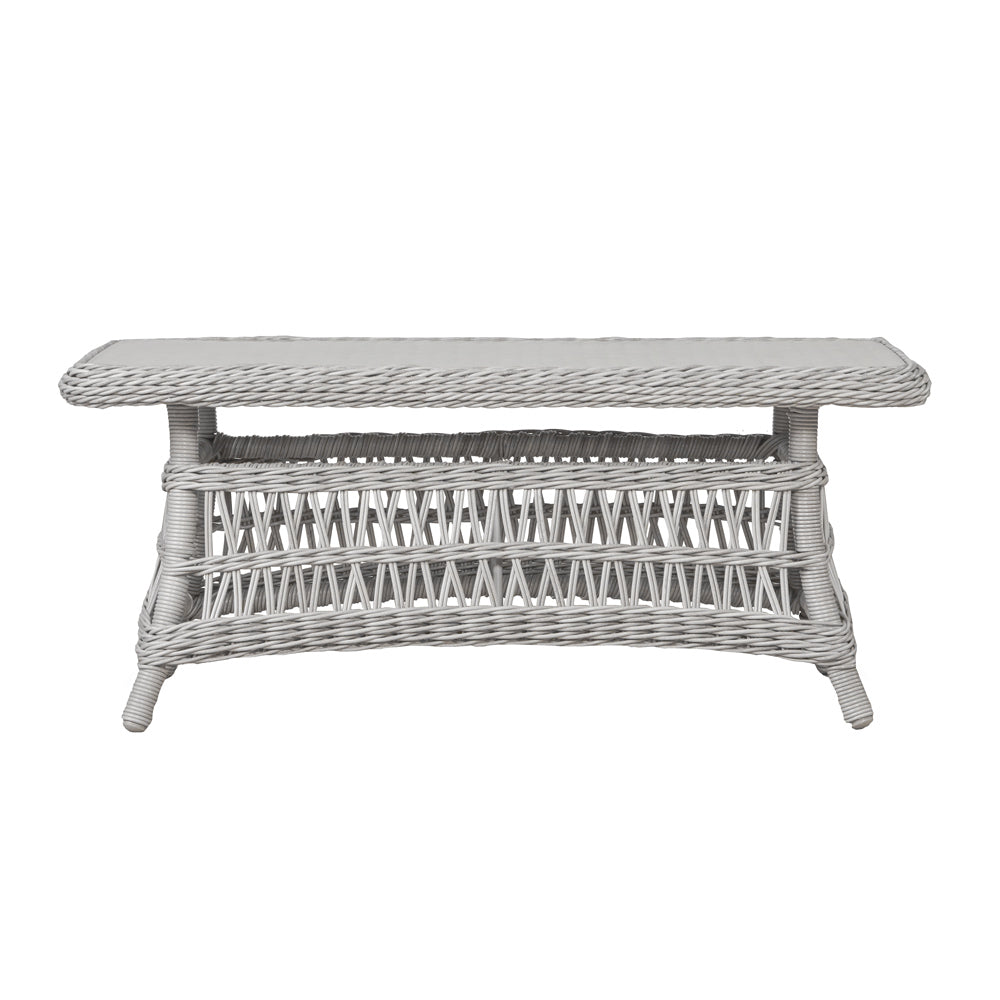 Lloyd Flanders Mackinac 44" Rectangular Cocktail Table, lifestyle photo 2