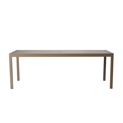 Lloyd Flanders Milan 87" Rectangular Umbrella Dining Table, lifestyle photo 4