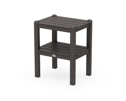 POLYWOOD Two Shelf Side Table in Vintage Coffee
