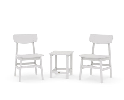 POLYWOOD Modern Studio Urban Chair 3-Piece Seating Set in Vintage White
