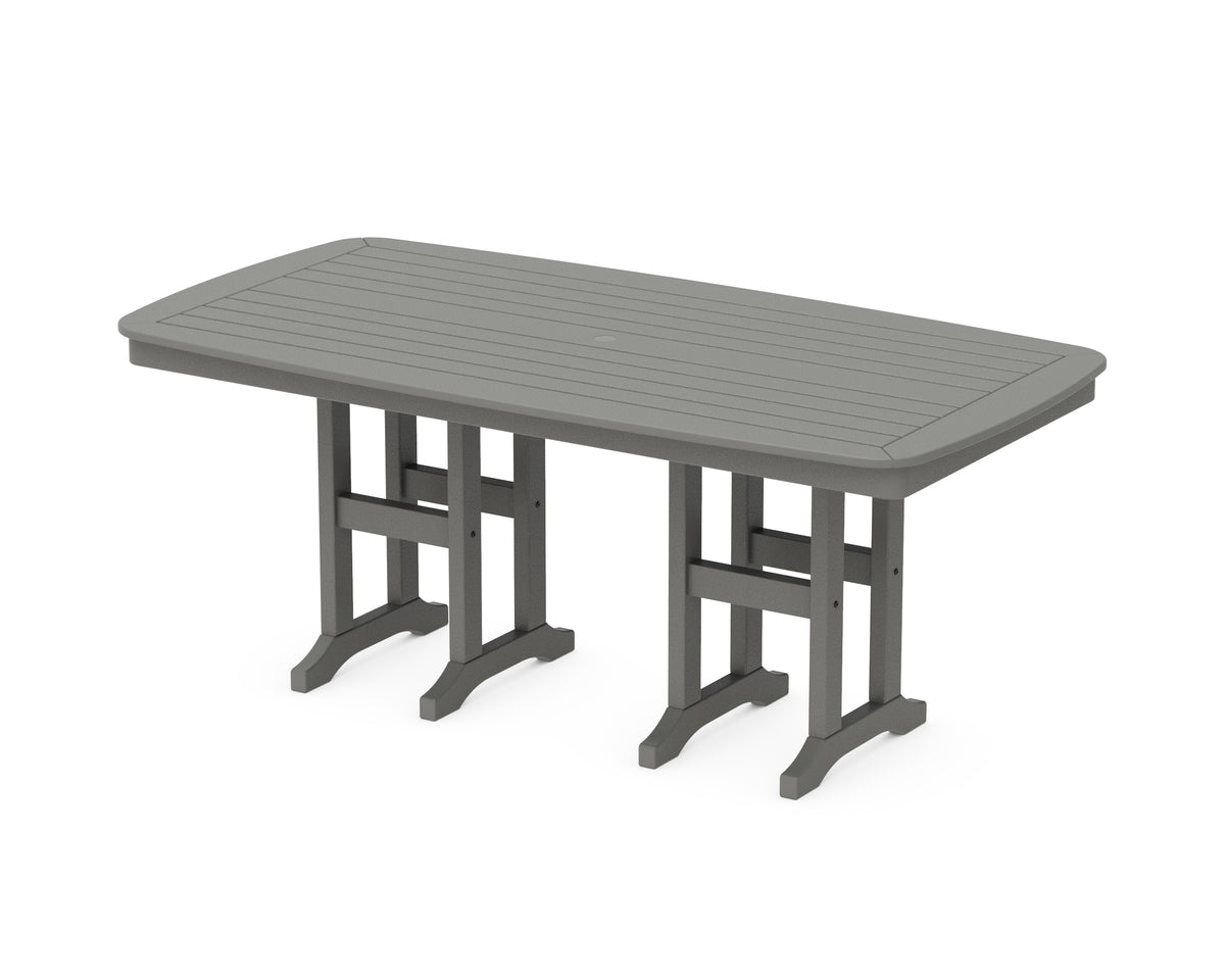 POLYWOOD Nautical 37" x 72" Dining Table in Slate Grey