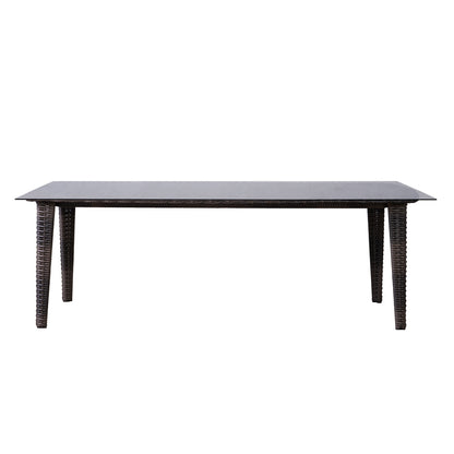 Lloyd Flanders Largo 86" Rectangular Umbrella Dining Table, lifestyle photo 1