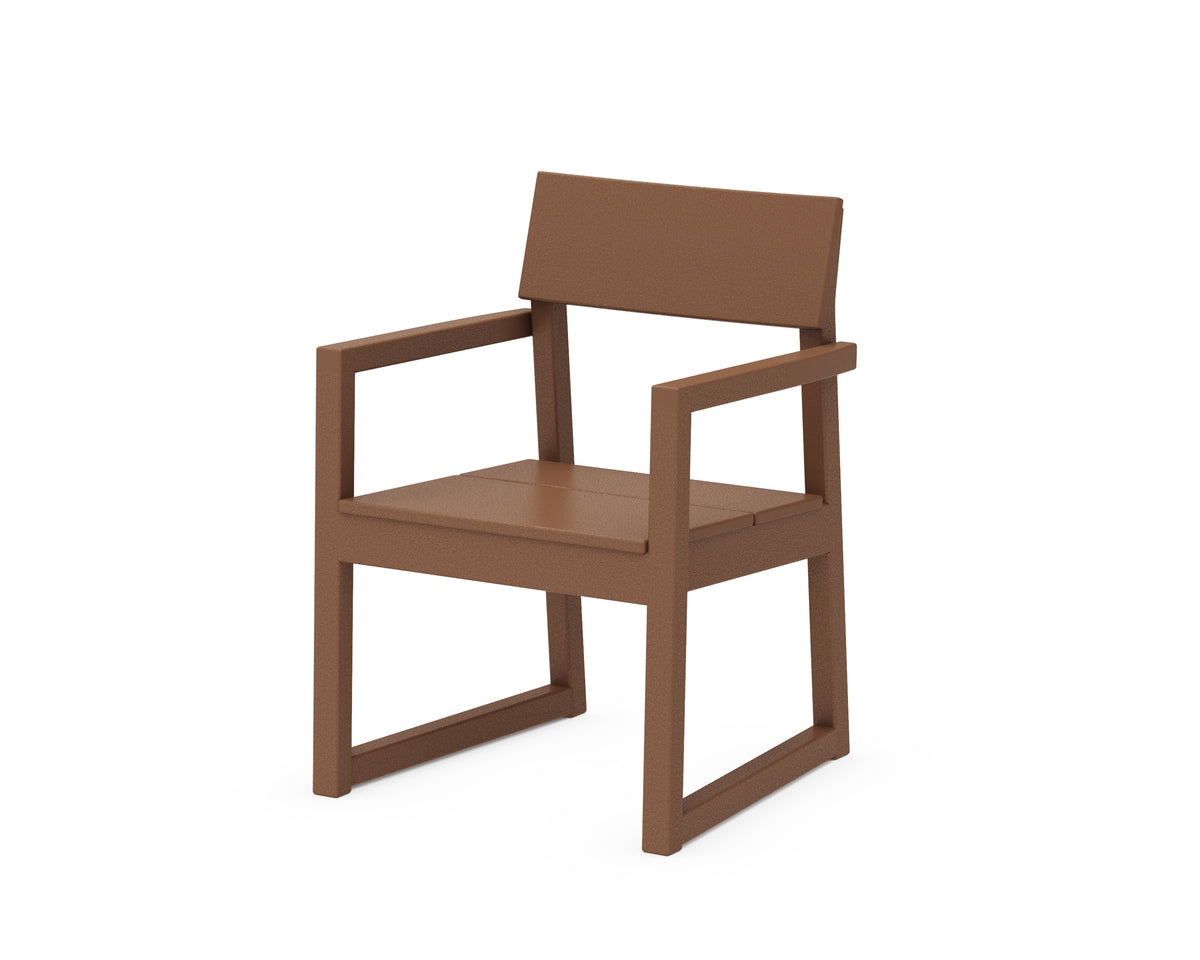 POLYWOOD EDGE Dining Arm Chair in Teak