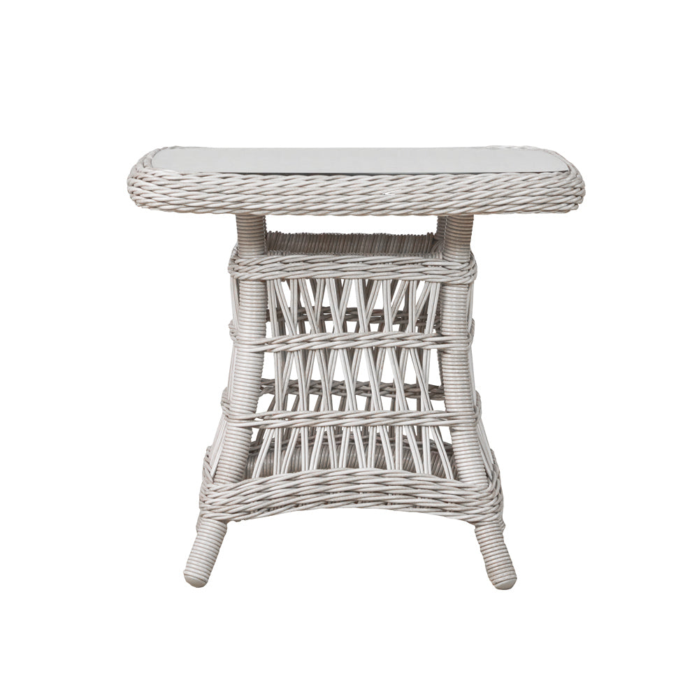 Lloyd Flanders Mackinac 25" Square End Table, lifestyle photo 2