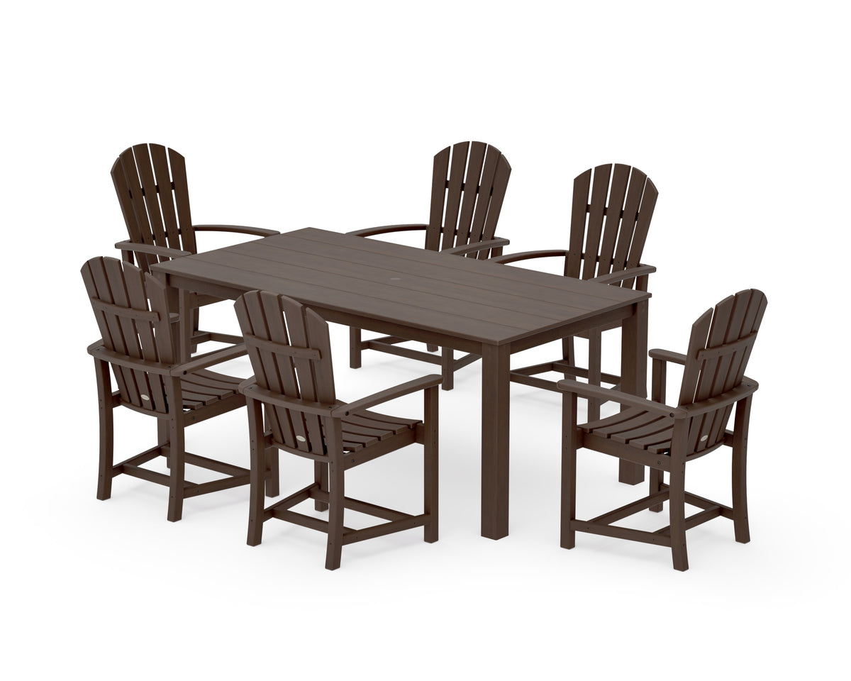POLYWOOD Palm Coast 7-Piece Parsons Dining Set in Kona