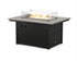 POLYWOOD Rectangle 34"x46" Fire Pit Table in Black / Driftwood