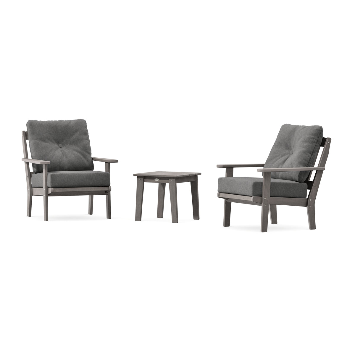 POLYWOOD Mission 3-Piece Deep Seating Set in Driftwood