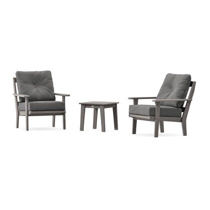 POLYWOOD Mission 3-Piece Deep Seating Set in Driftwood