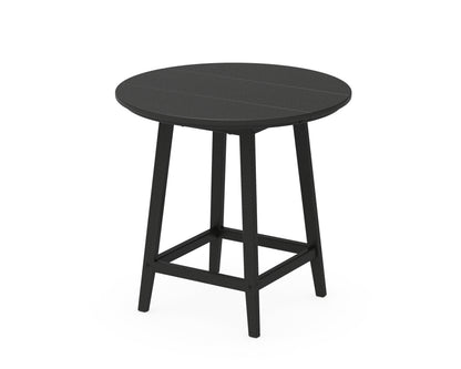 POLYWOOD Studio 30" Round Bistro Table in Black