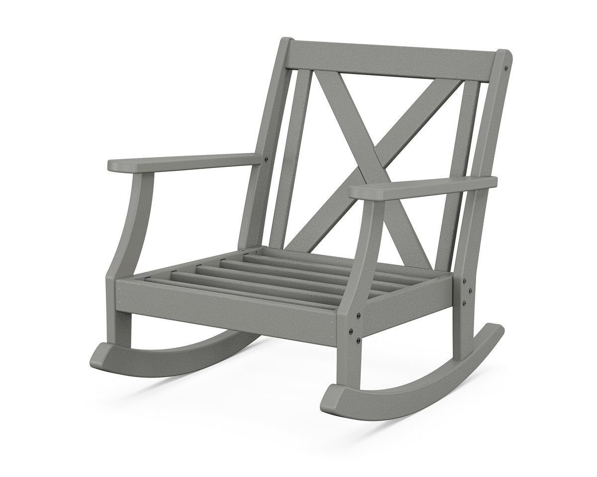 POLYWOOD Braxton Deep Seating Rocking Chair Frame in Slate Grey