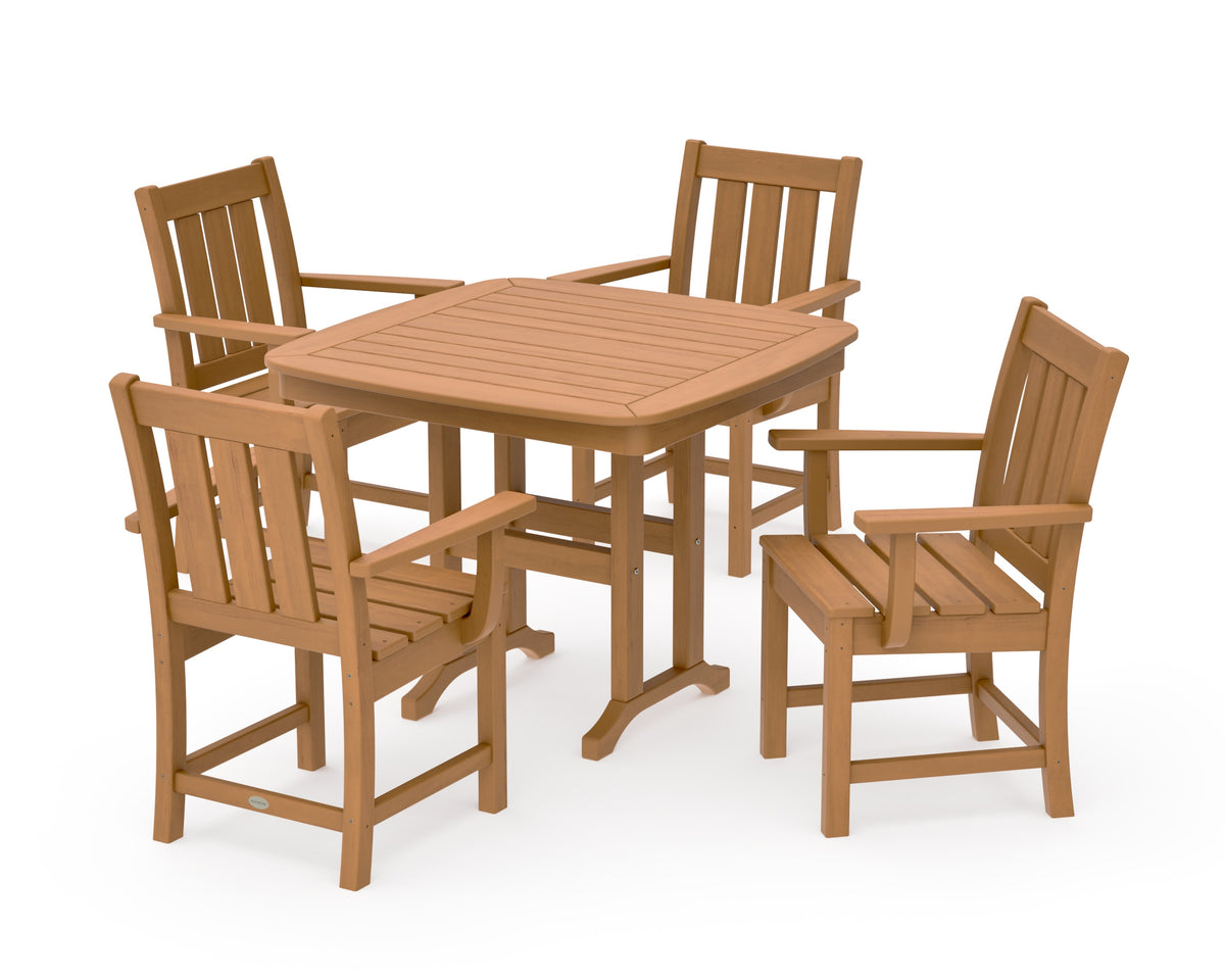 POLYWOOD Oxford 5-Piece Dining Set in Natural