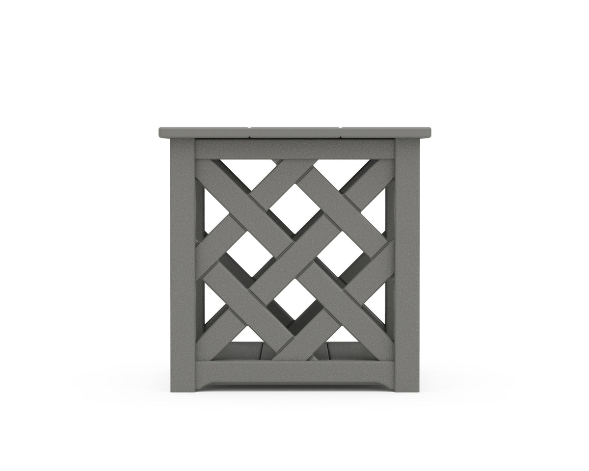 POLYWOOD Wovendale Accent Table angle view