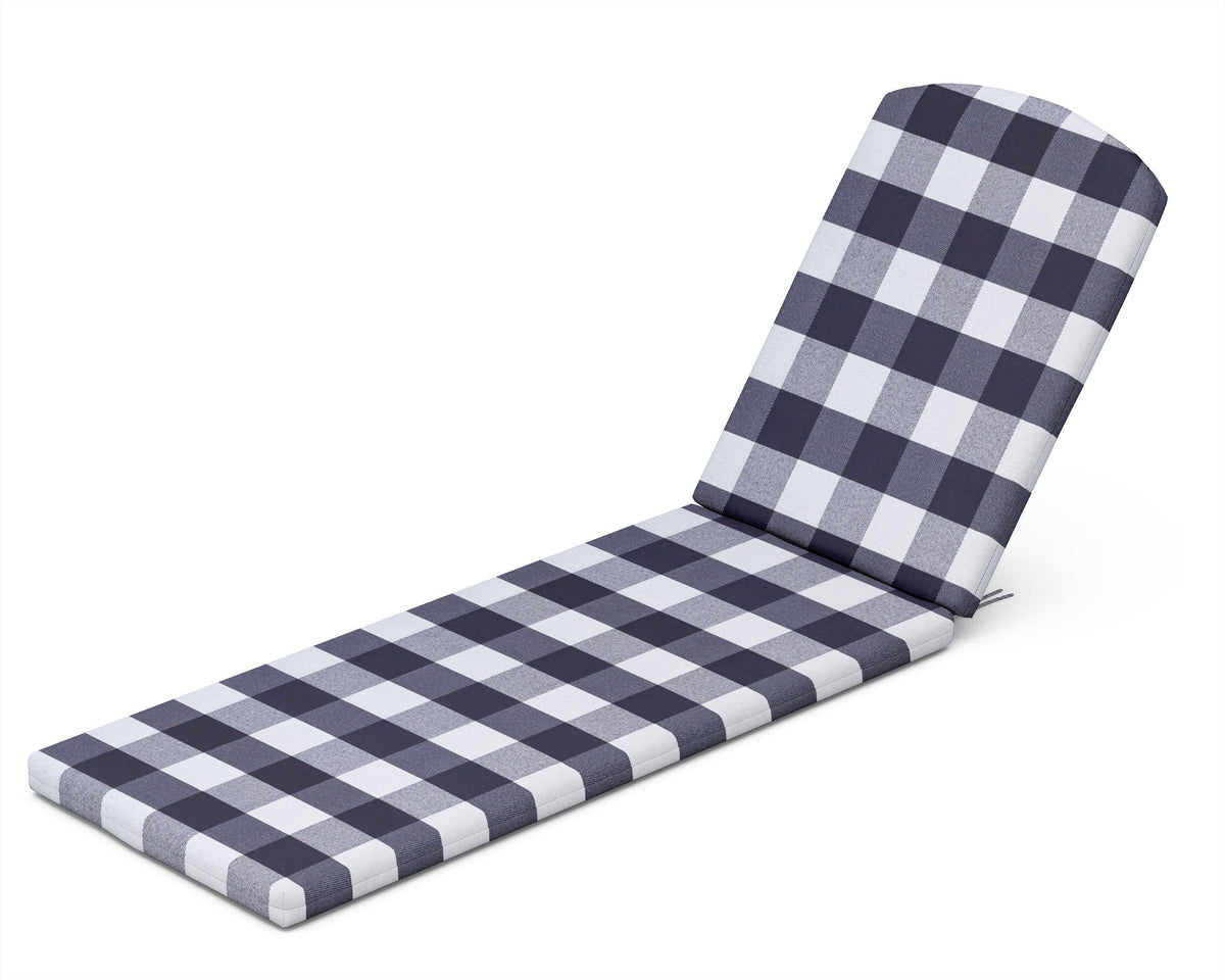 POLYWOOD Chaise Cushion in Buffalo Plaid Navy