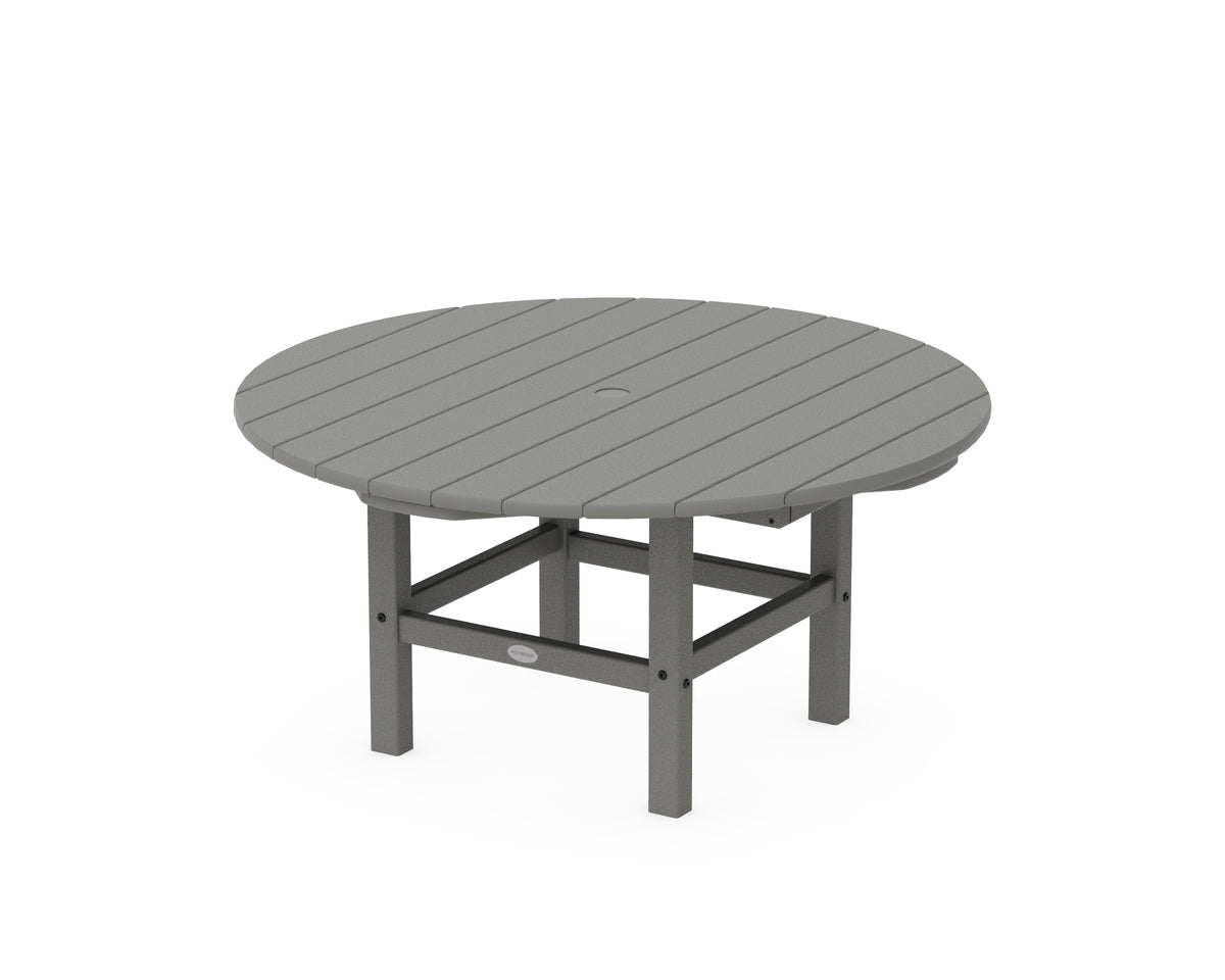 POLYWOOD Round 37" Conversation Table in Slate Grey