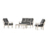 POLYWOOD Prairie 4-Piece Deep Seating Set with Loveseat in Sand