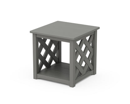 POLYWOOD Wovendale Accent Table in Slate Grey