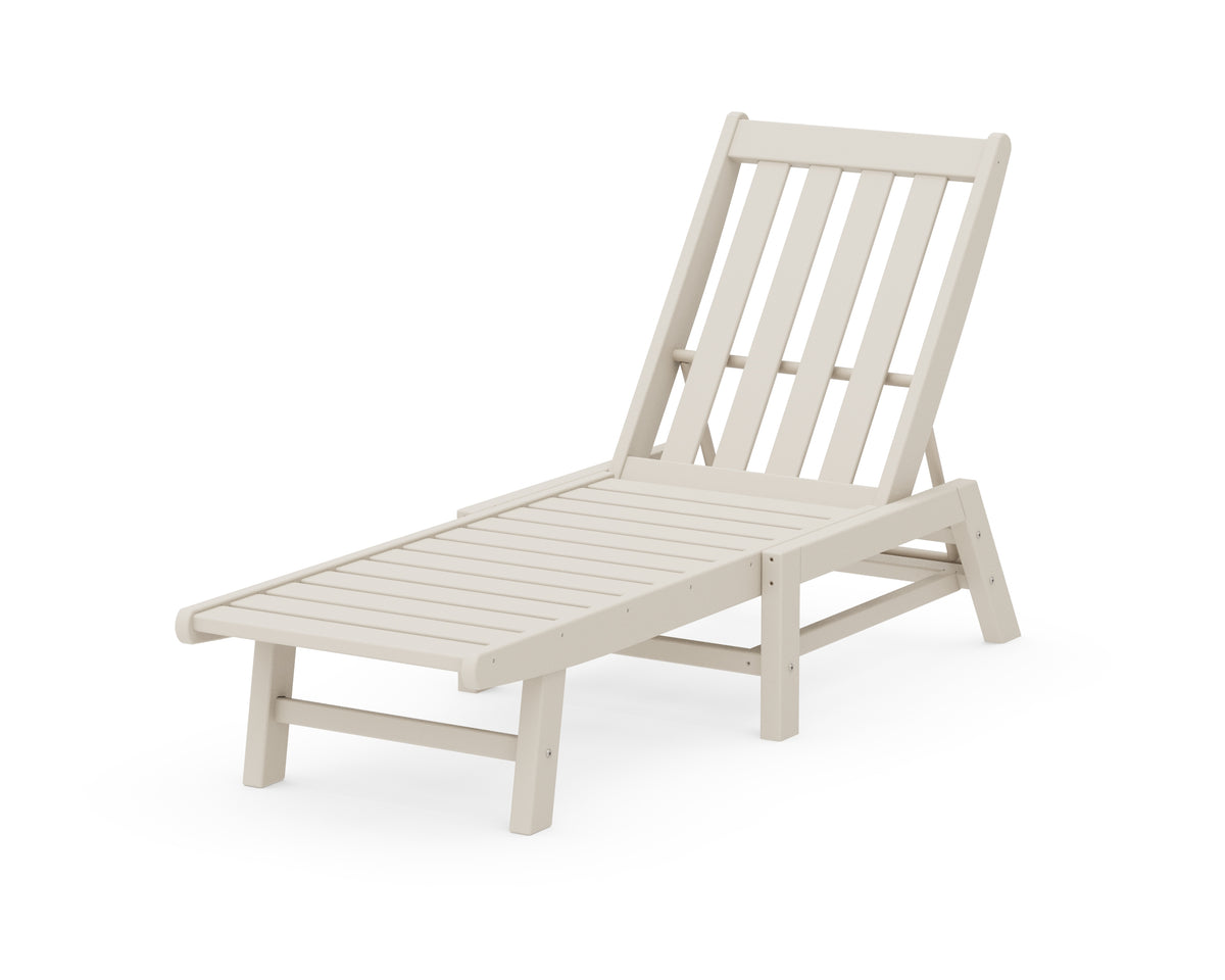 POLYWOOD Vineyard Chaise in Sand