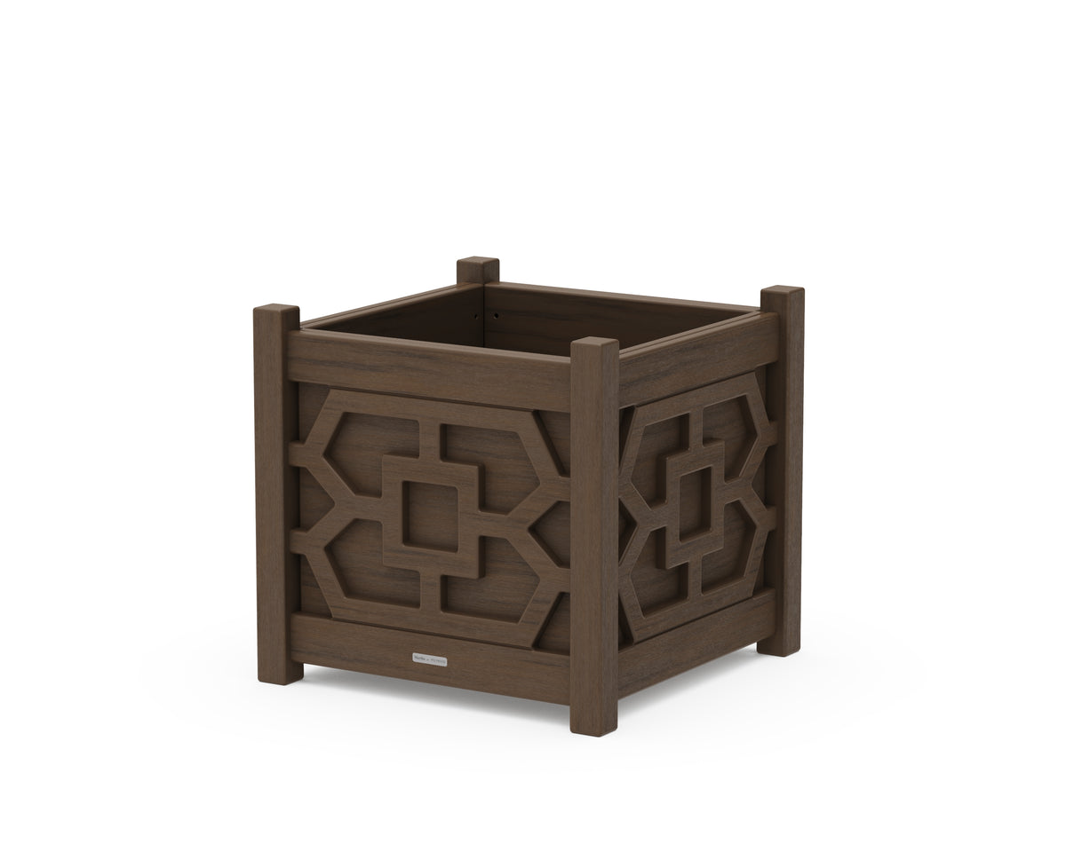 POLYWOOD Chinoiserie Large Square Planter Box in Kona