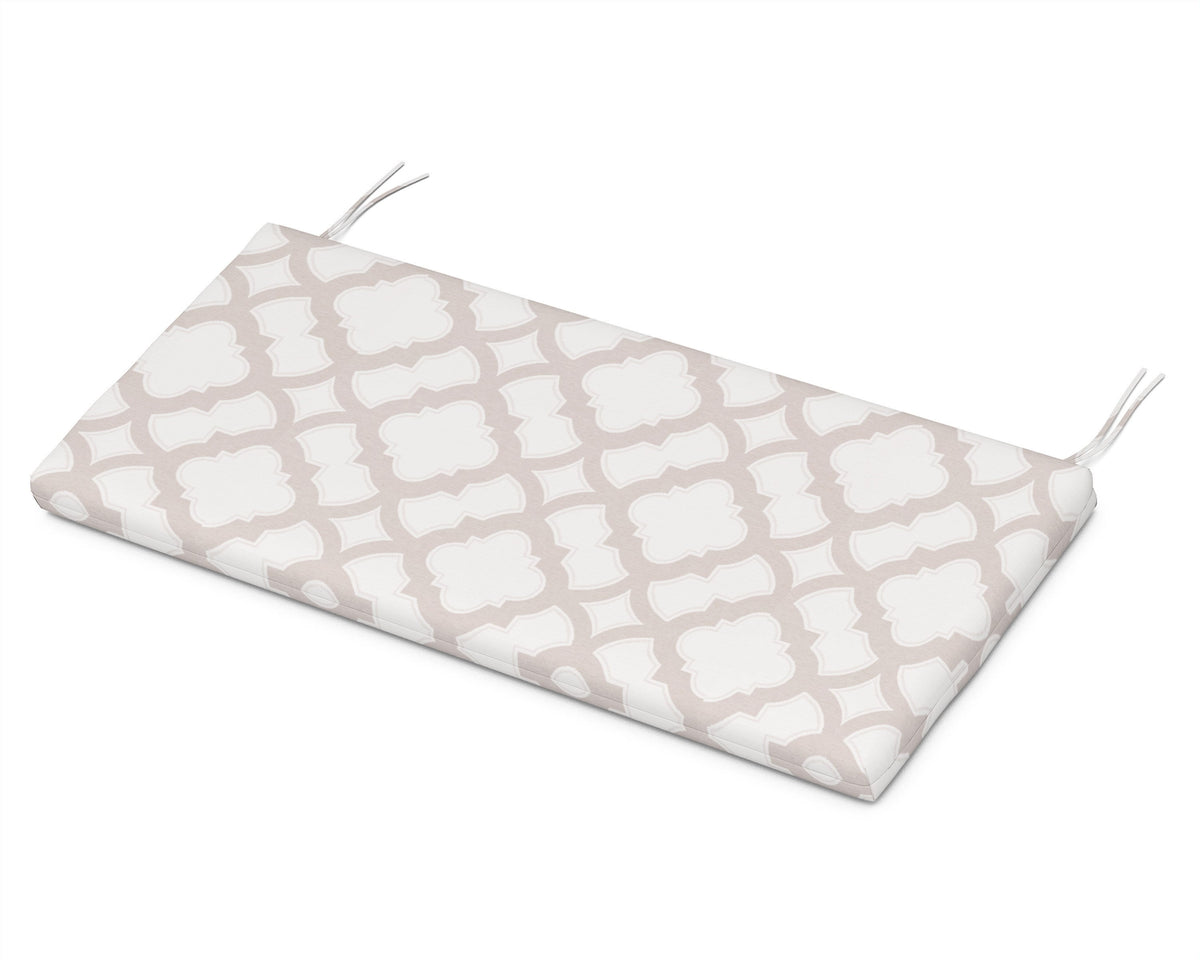 POLYWOOD 48" Bench Seat Cushion in Trellis Dune Burlap