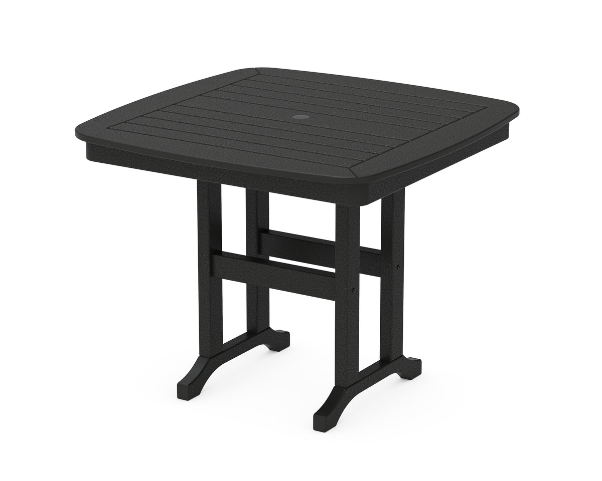 POLYWOOD Nautical 37" Dining Table in Black
