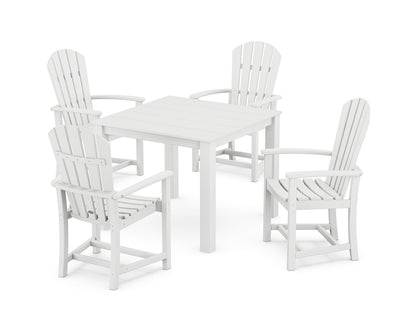 POLYWOOD Palm Coast 5-Piece Parsons Dining Set in White