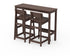 POLYWOOD Modern Studio Urban Lowback Bar Chair 3-Piece Balcony Set in Mahogany