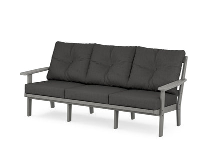 POLYWOOD Prairie Deep Seating Sofa in Slate Grey / Spectrum Carbon
