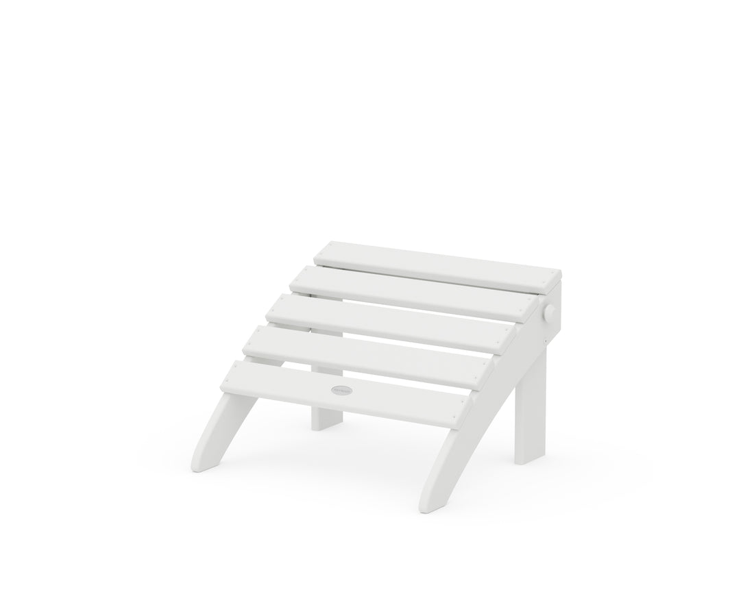 POLYWOOD Classic Adirondack Folding Ottoman in White