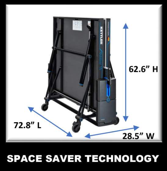 Kettler Outdoor 15 Ping Pong Table and Paddle Set