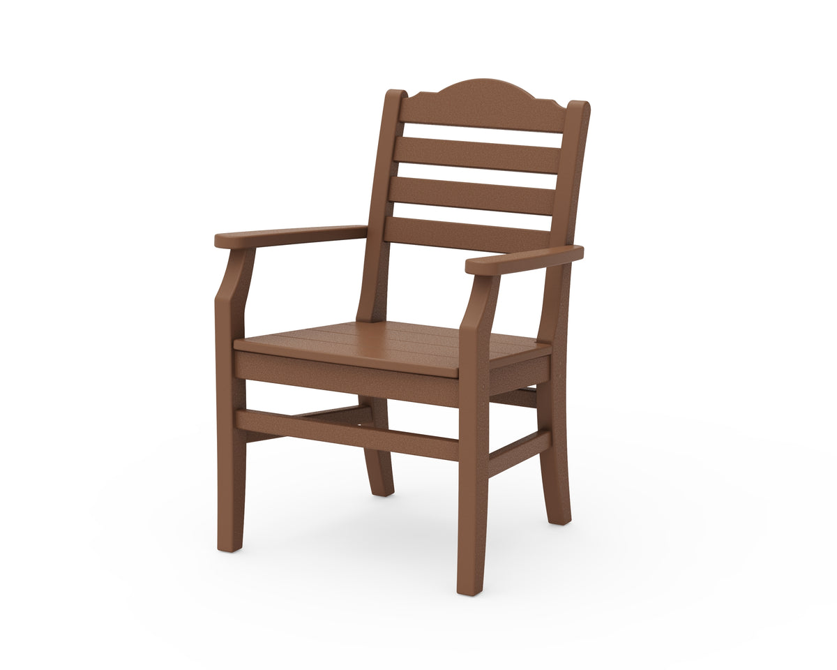 POLYWOOD Savannah Dining Arm Chair in Teak