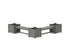 POLYWOOD 48" Vineyard L-Shaped Planter Bench Corner Set - Large in Slate Grey