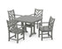 POLYWOOD Chippendale 5-Piece Dining Set with Trestle Legs - 37" Table in Slate Grey