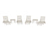 POLYWOOD Chippendale 6-Piece Chaise Set with Wheels in Sand