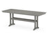 POLYWOOD Farmhouse Trestle 38" x 96" Counter Table in Slate Grey