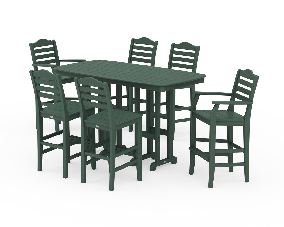 POLYWOOD Savannah 7-Piece Bar Set in Green