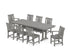 POLYWOOD Oxford 9-Piece Farmhouse Dining Set with Trestle Legs in Slate Grey