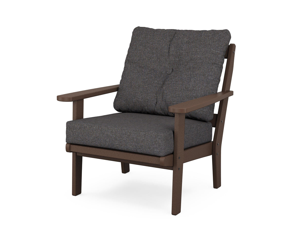 POLYWOOD Mission Deep Seating Chair in Mahogany / Ash Charcoal
