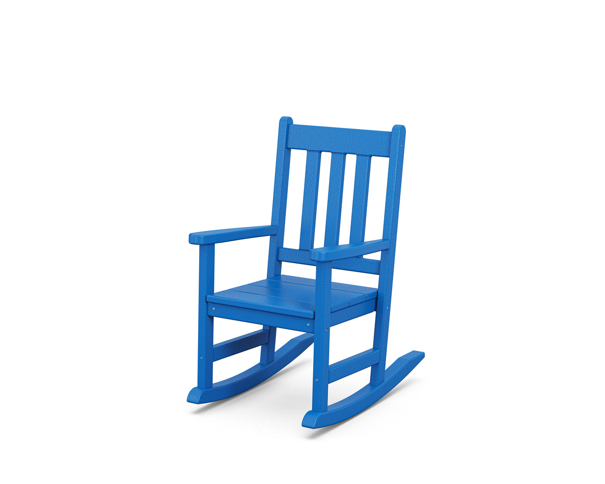 POLYWOOD Kids Vineyard Rocking Chair in Pacific Blue