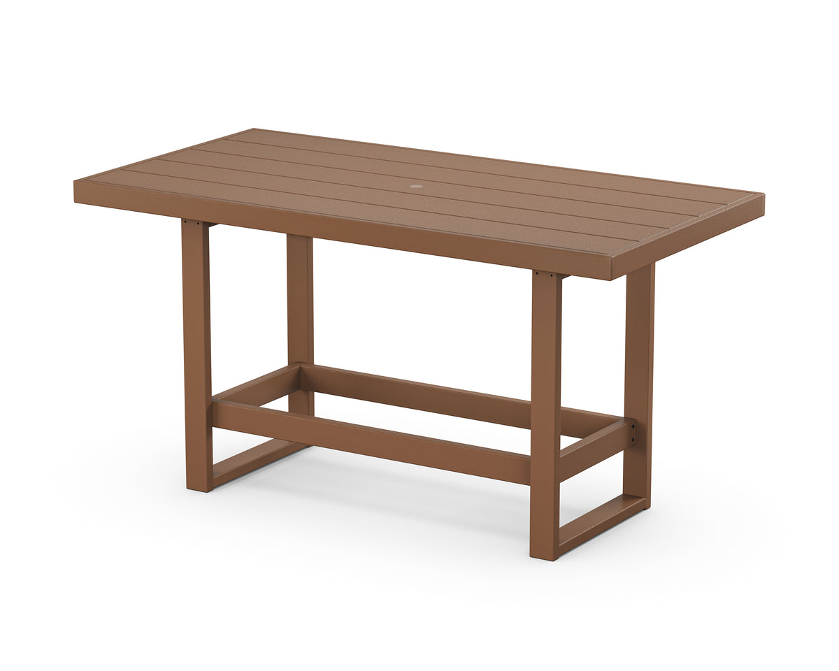 POLYWOOD EDGE 40" x 78" Bar Table in Teak