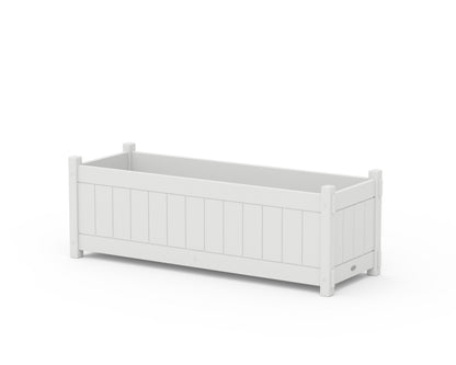 POLYWOOD Vineyard Rectangle Triple Planter Box in White