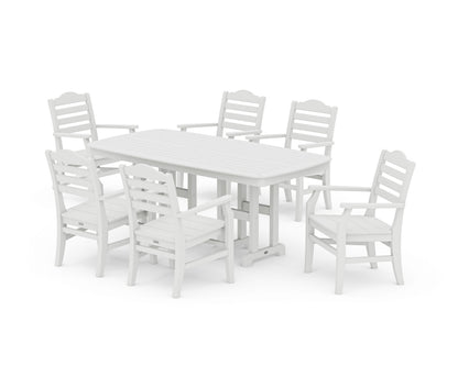 POLYWOOD Savannah Arm Chair 7-Piece Dining Set in Vintage White
