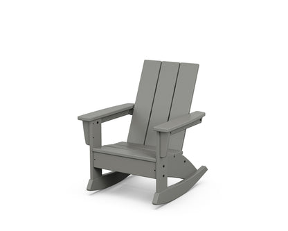 POLYWOOD Kids Modern Adirondack Rocking Chair in Slate Grey