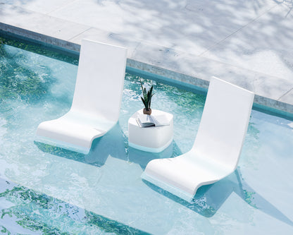 POLYWOOD Laguna 3-Piece In-Pool Chair Lounge Set in an outdoor setting
