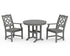 POLYWOOD Chinoiserie 3-Piece Farmhouse Dining Set in Slate Grey