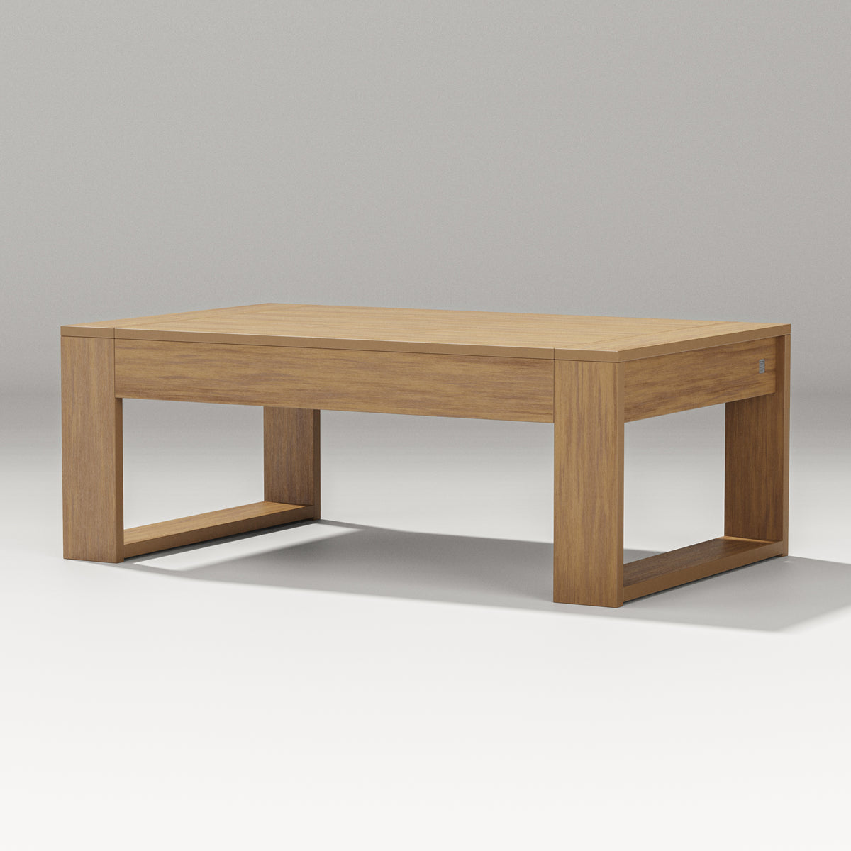 POLYWOOD Latitude Rectangle Coffee Table in Natural