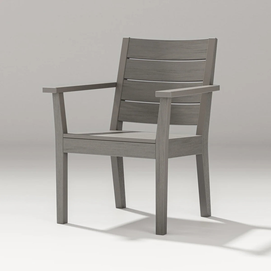 Gray wooden chair on a light gray background