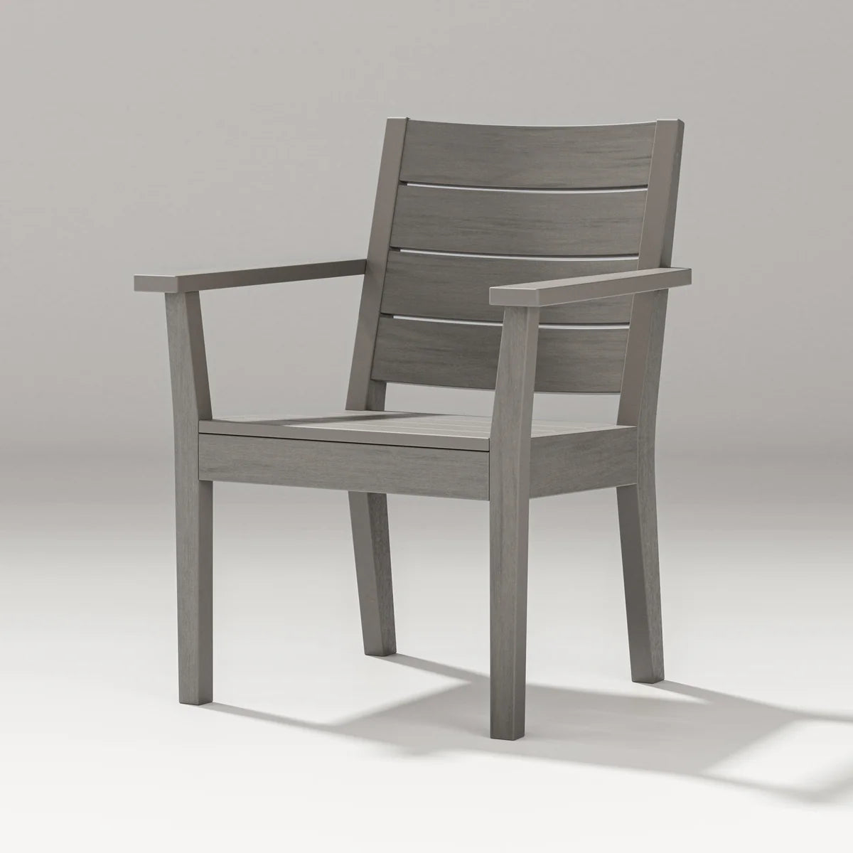 Gray wooden chair on a light gray background