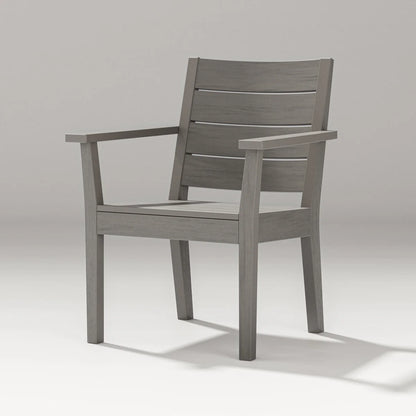 Gray wooden chair on a light gray background