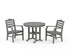 POLYWOOD Savannah 3-Piece Farmhouse Dining Set in Slate Grey