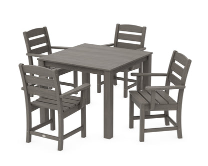 POLYWOOD Lakeside 5-Piece Parsons Dining Set in Driftwood